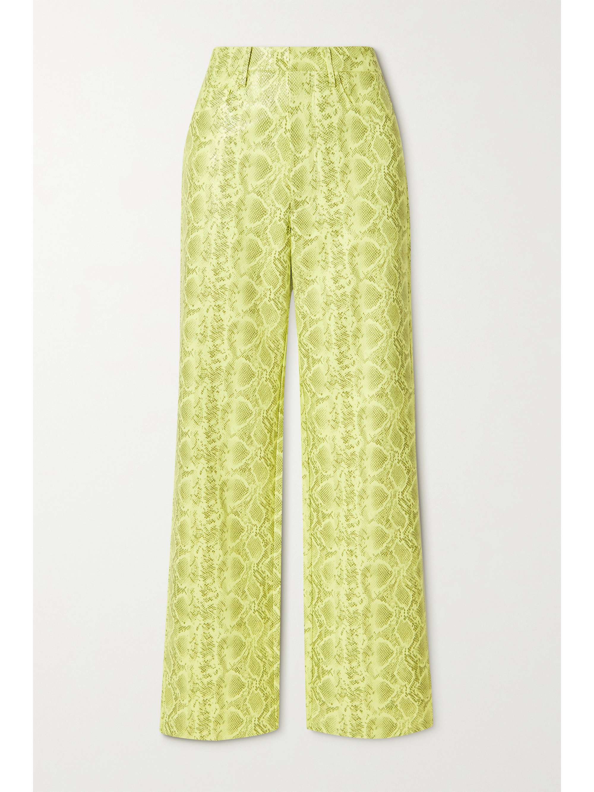 Yellow Rotie snake-effect vegan leather 