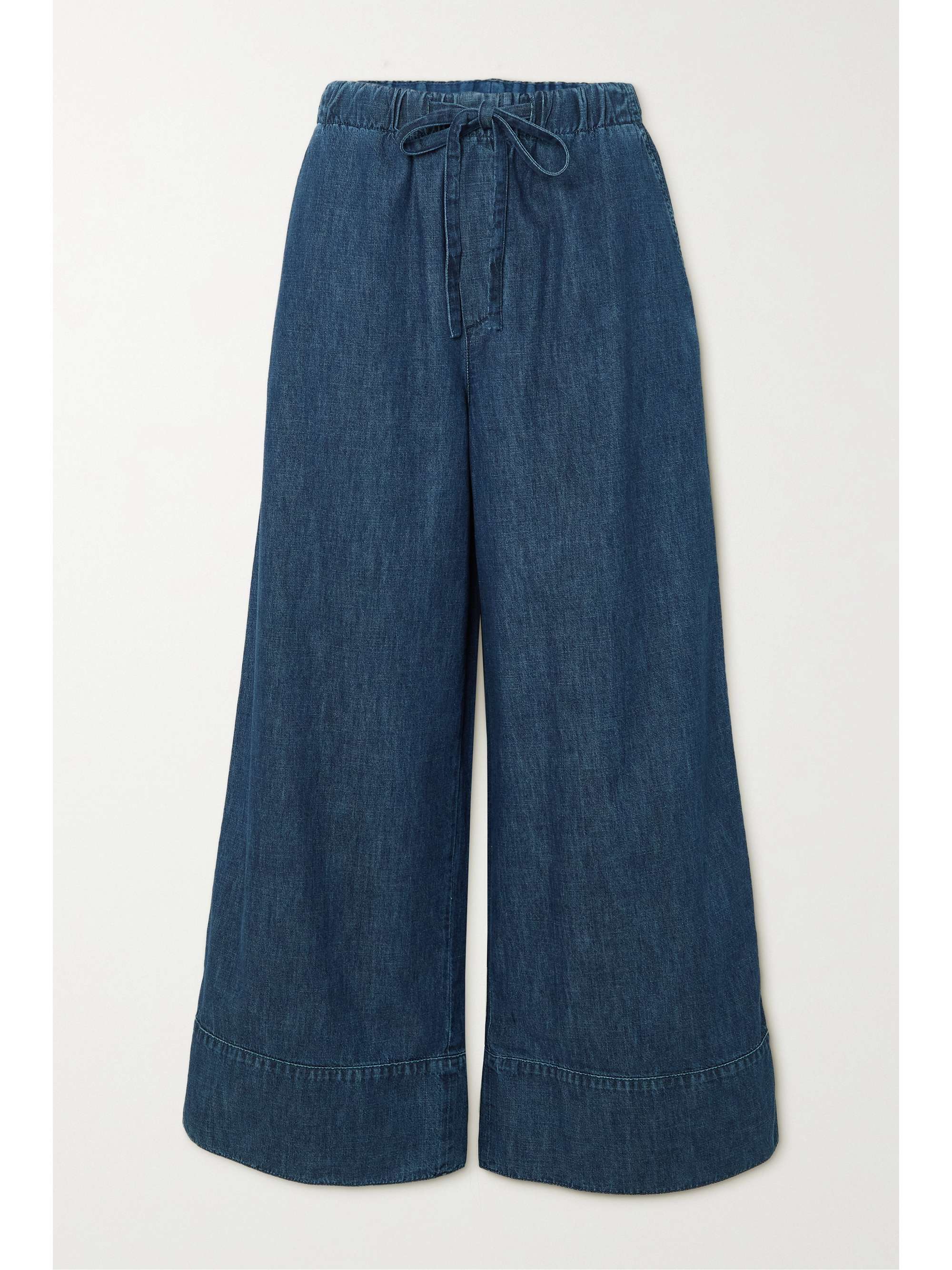Dark denim High-rise wide-leg jeans 