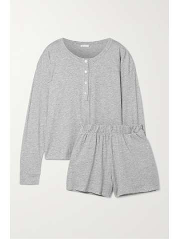 SKIN Chloe organic Pima cotton-jersey pajama set