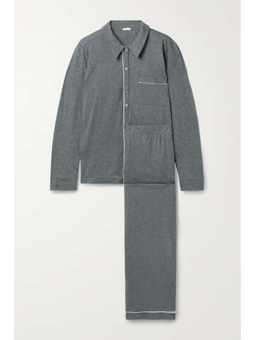 SKIN Cecilia organic Pima cotton-jersey pajama set