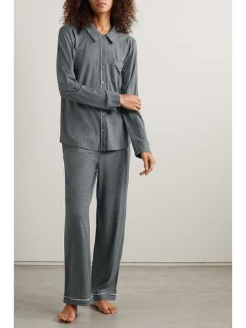 SKIN Cecilia organic Pima cotton-jersey pajama set