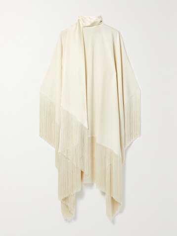 TALLER MARMO Mrs. Ross fringed crepe midi dress