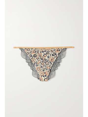 LOVE STORIES Charlotte Höschen aus recyceltem Jersey und Spitze mit Blumenprint