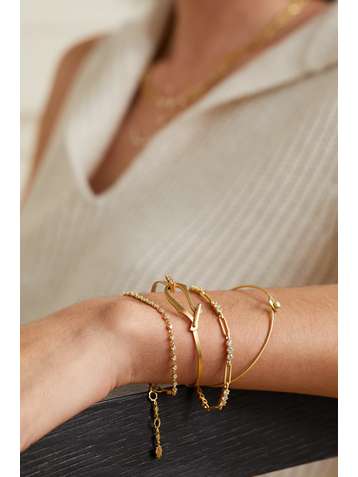 JADE TRAU Lola 18-karat gold diamond bangle