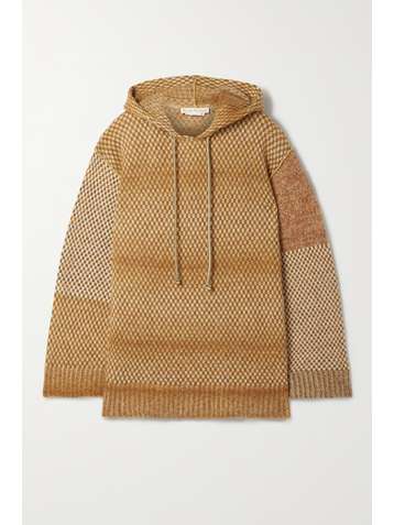 ACNE STUDIOS Patchwork jacquard-knit hoodie