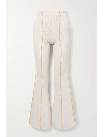 ACNE STUDIOS Ribbed wool-blend flared pants