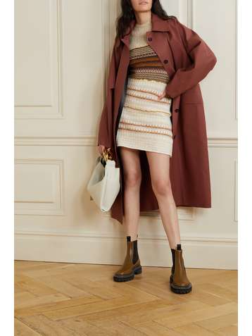 ACNE STUDIOS Patchwork wool-blend jacquard mini dress