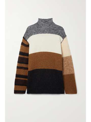 ACNE STUDIOS Striped wool-blend turtleneck sweater