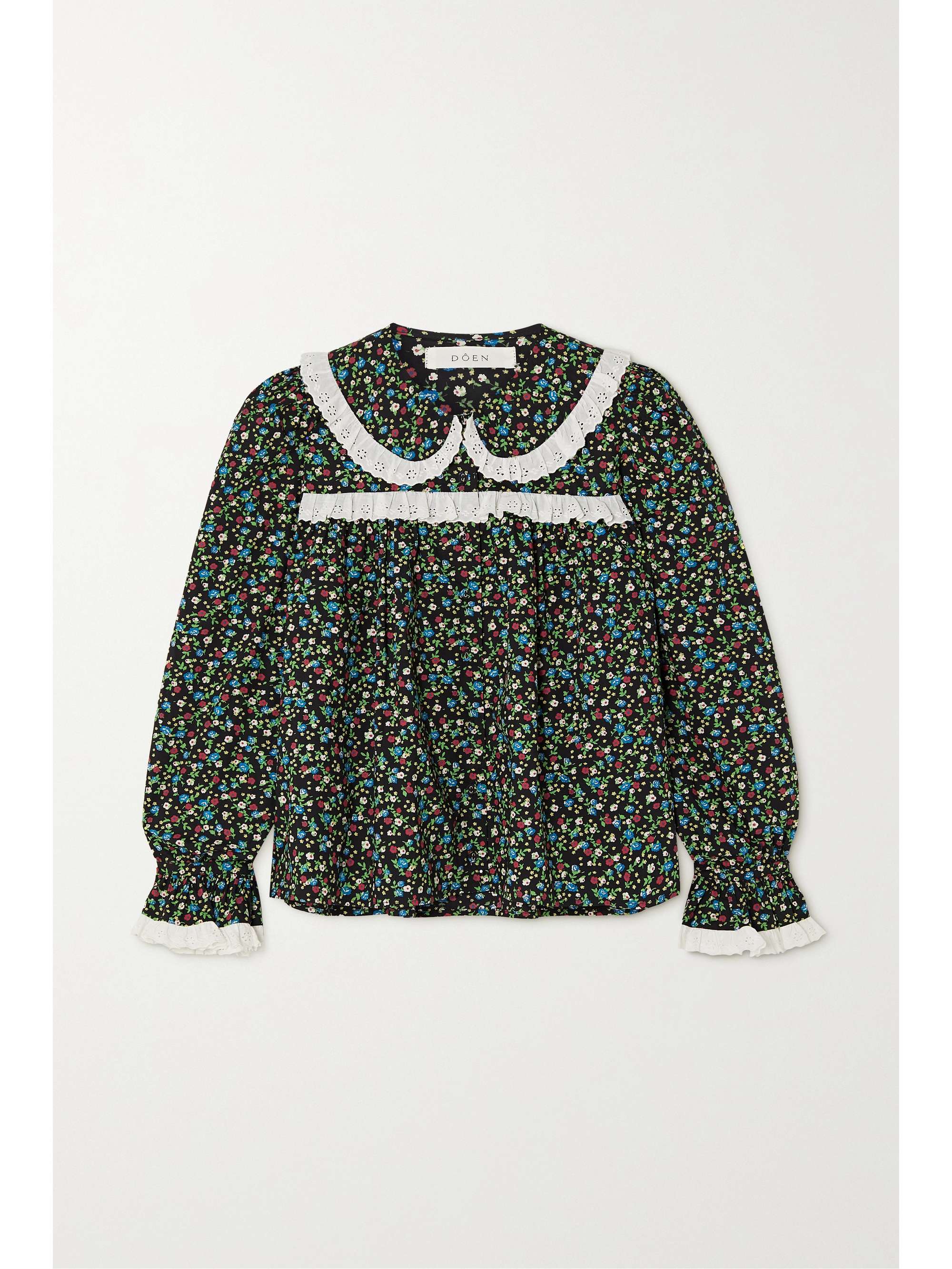 black poplin blouse