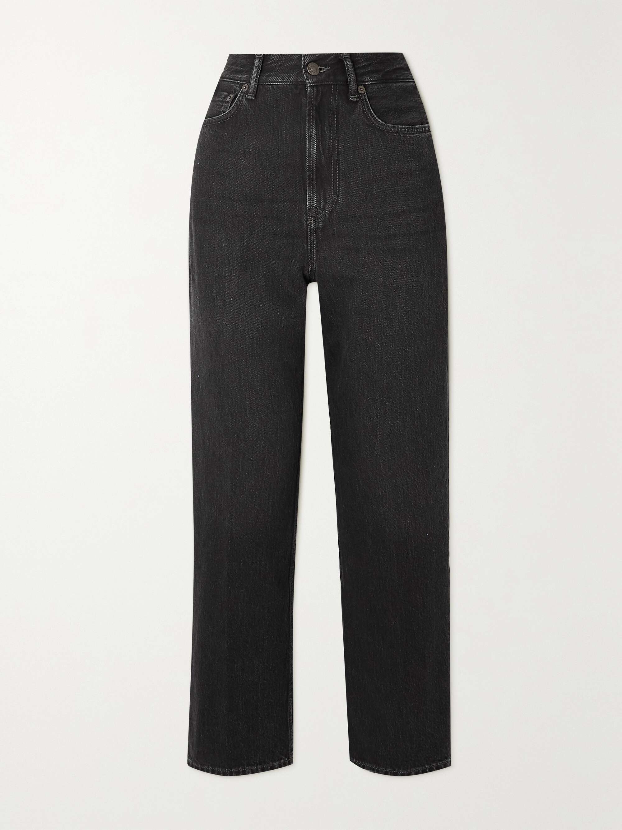 High-rise organic straight-leg jeans