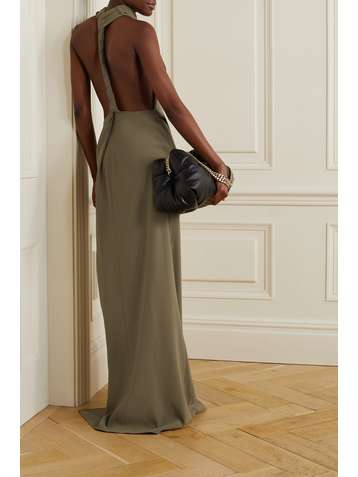 PROENZA SCHOULER Open-back draped crepe maxi dress