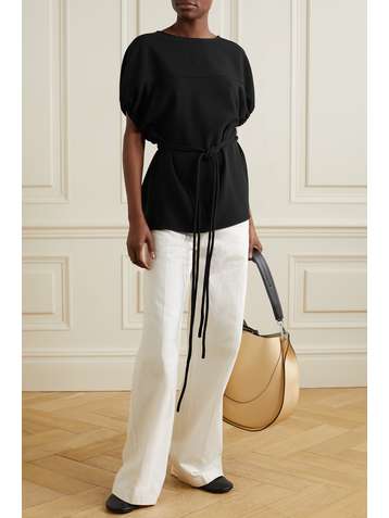 PROENZA SCHOULER Belted crepe top