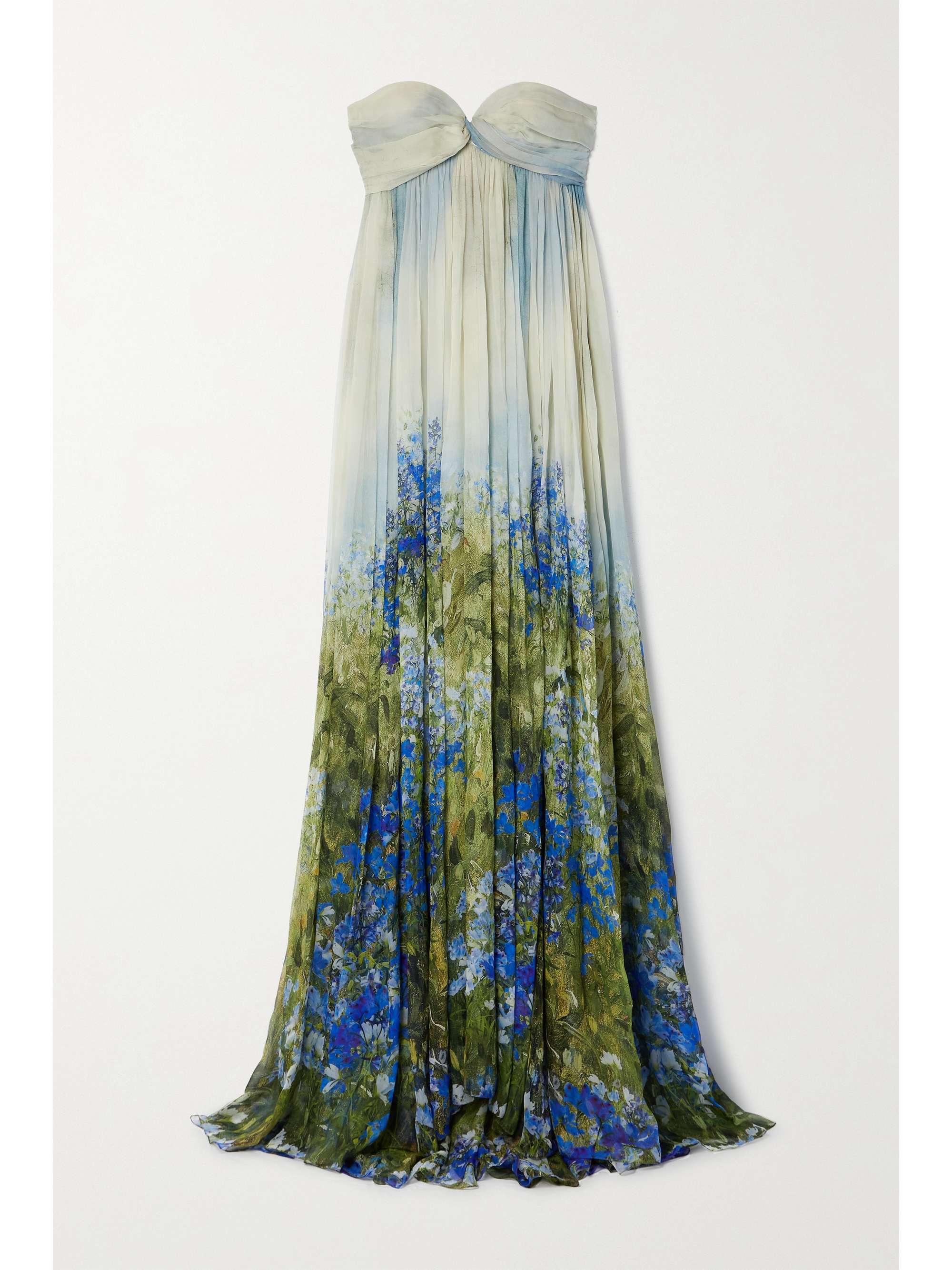 silk-chiffon gown | OSCAR DE 