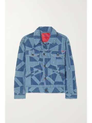 MOTHER + NET SUSTAIN + Carolyn Murphy Mountain Drifter patchwork chambray jacket