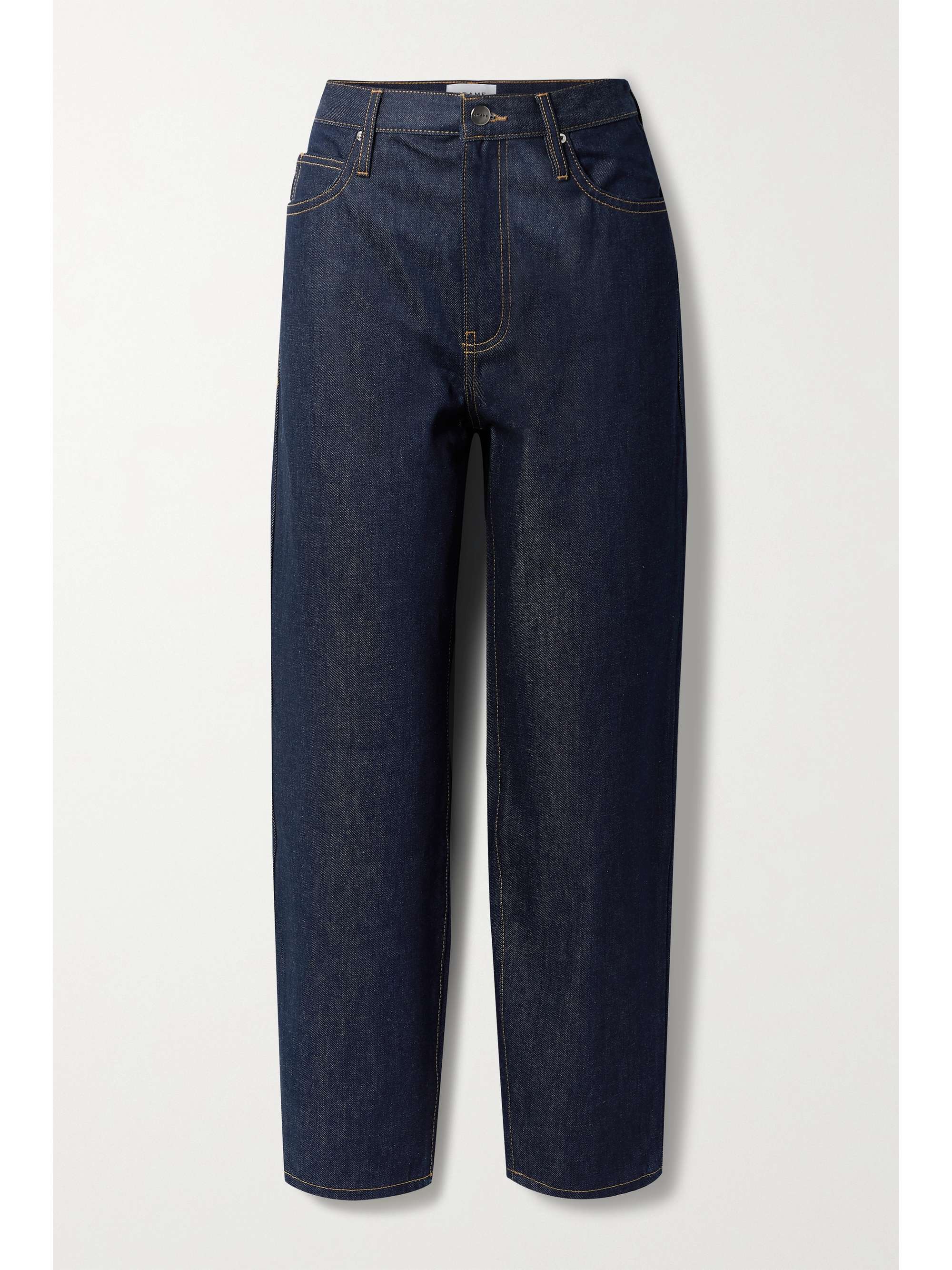 Dark denim Barrel high-rise tapered 