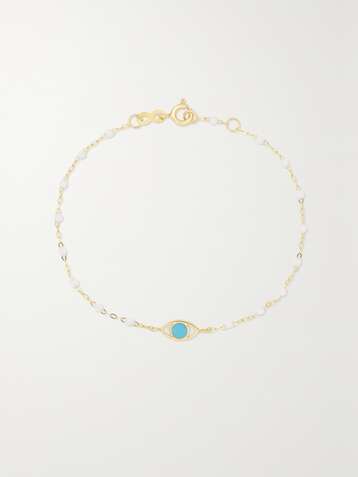 GIGI CLOZEAU Eye Classic Gigi 18-karat gold and resin bracelet
