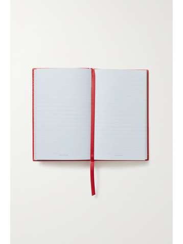 SMYTHSON Panama Live, Love, Laugh textured-leather notebook