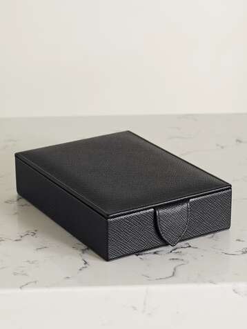 SMYTHSON Panama textured-leather jewelry box