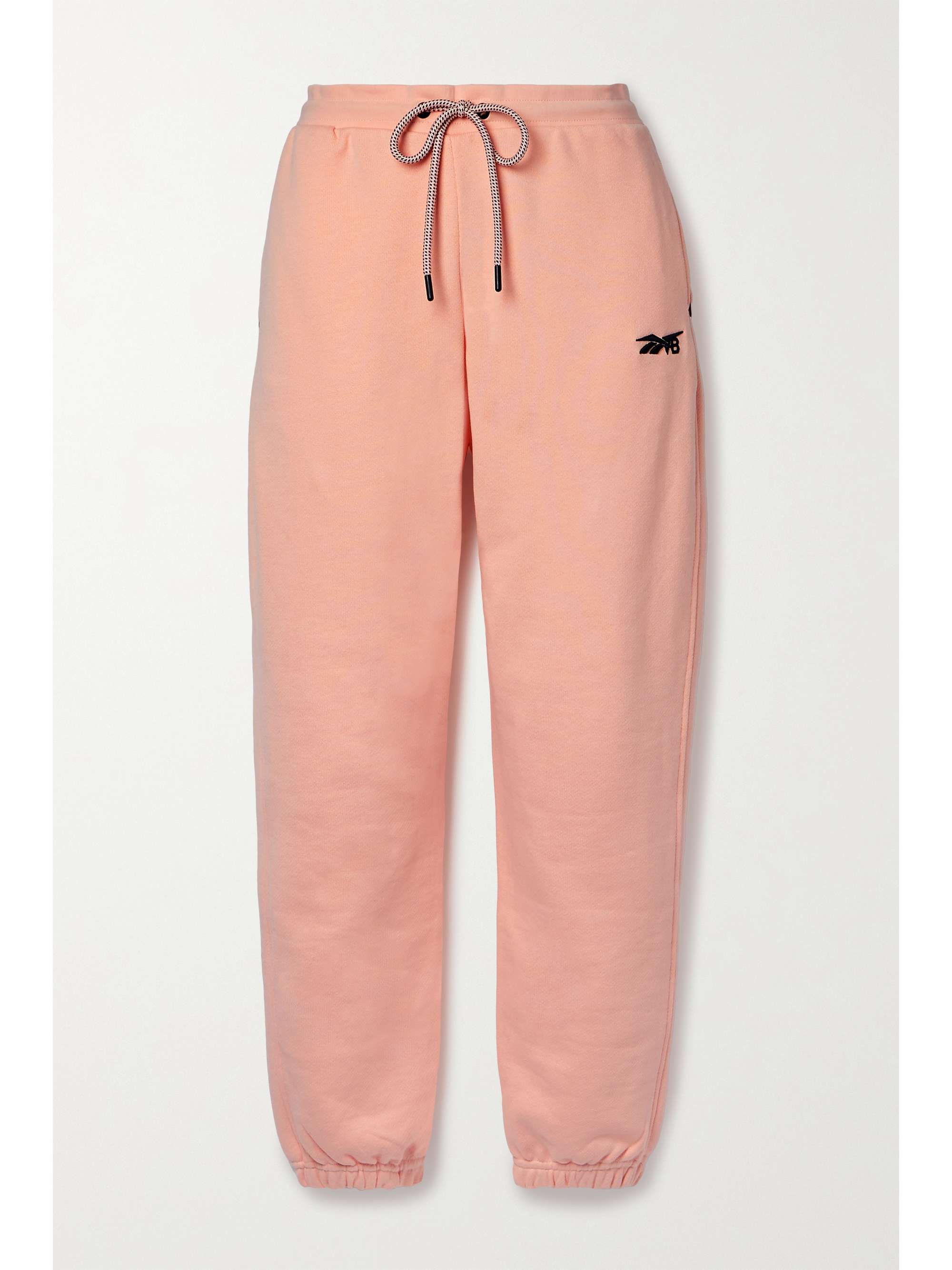 Blush Embroidered cotton-jersey track 