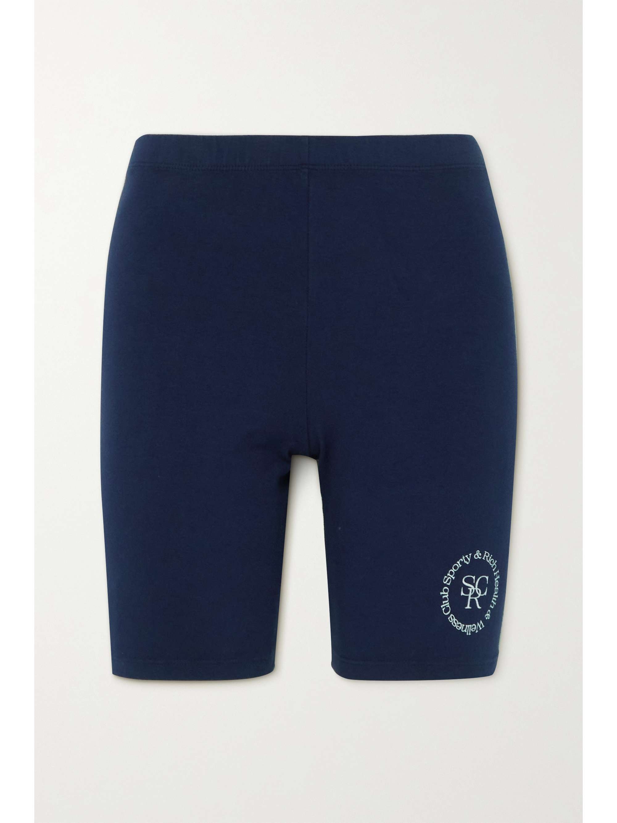 Navy Printed stretch-cotton shorts 