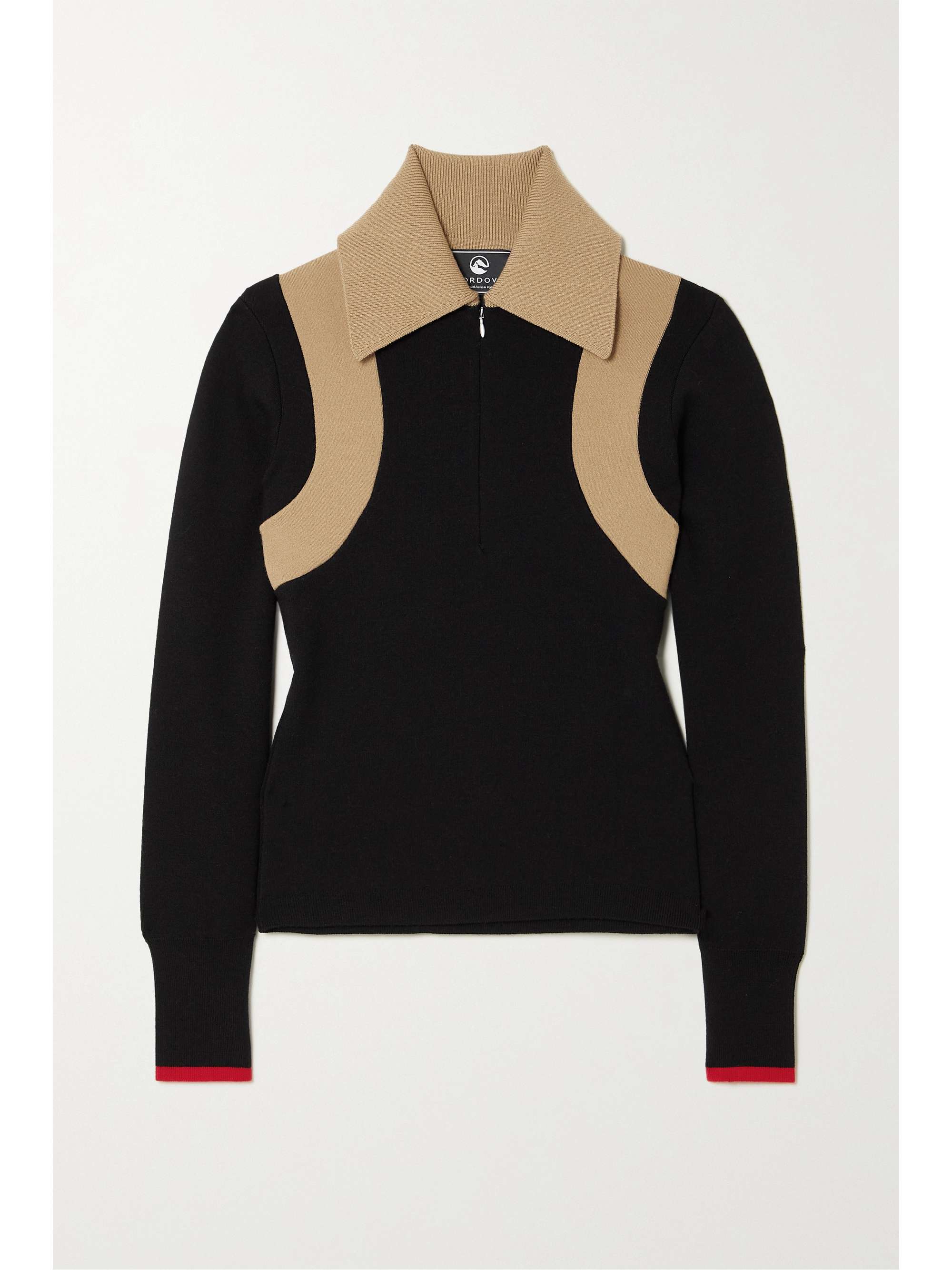 Black Apres Sport merino wool-blend 