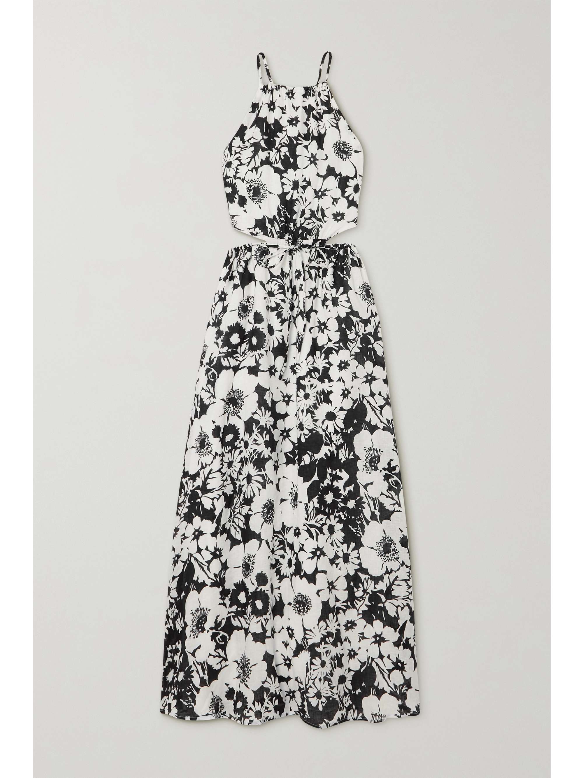 White La Piedra cutout floral-print 