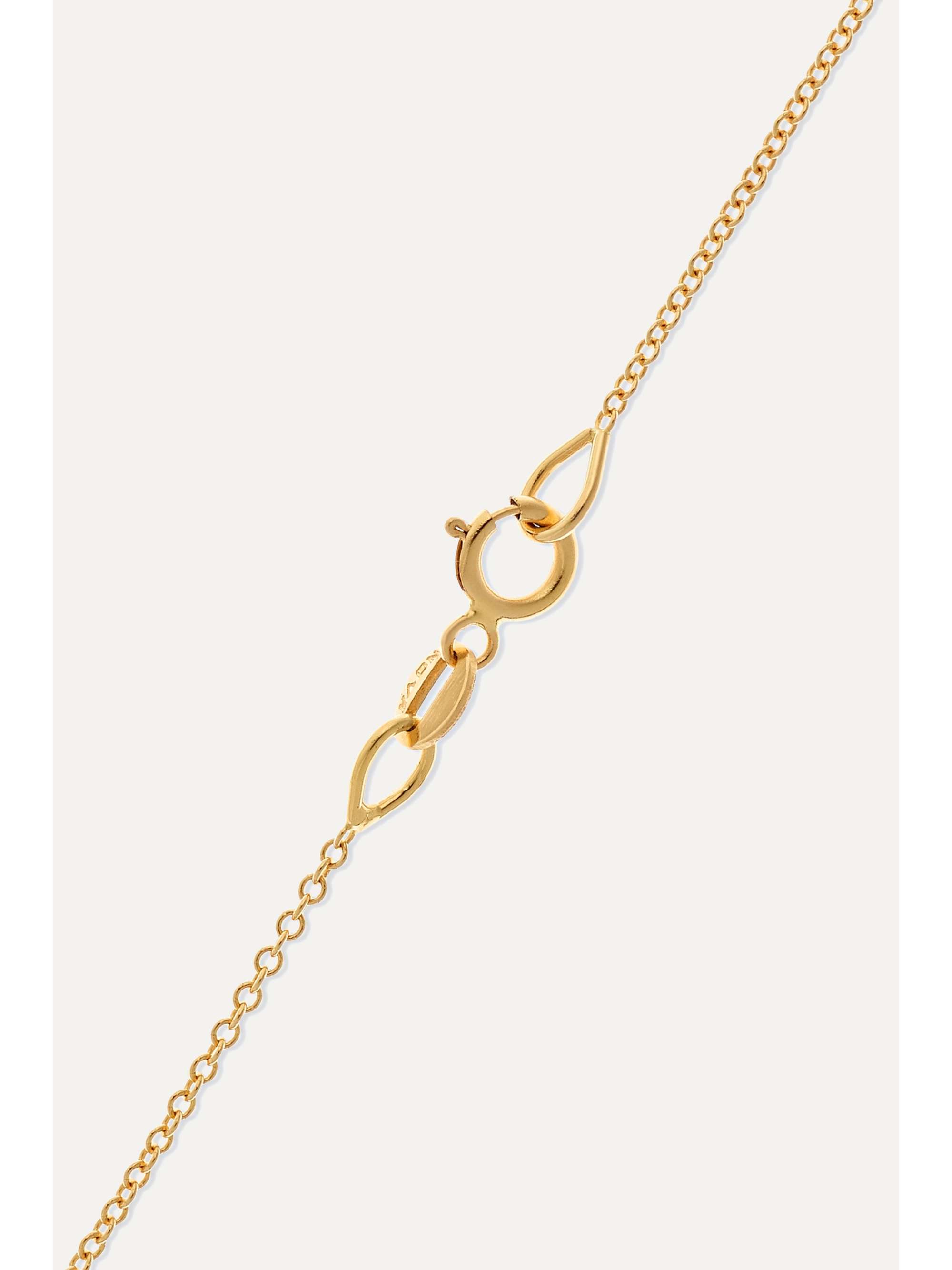 ANDREA FOHRMAN Crescent Moon 18-karat gold diamond necklace
