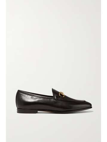 GUCCI Jordaan horsebit-detailed leather loafers
