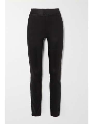 L'AGENCE Rochelle coated high-rise skinny jeans