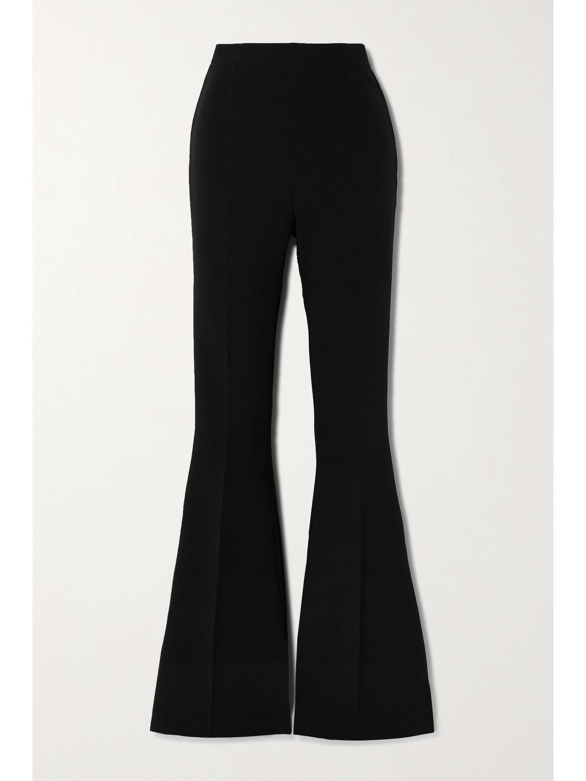 Black Halluana stretch-crepe flared 