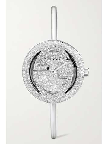 GUCCI Gucci Play 26mm 18-karat white gold and diamond watch