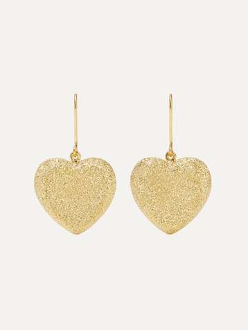 CAROLINA BUCCI Heart 18-karat gold earrings