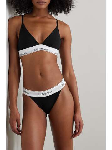 CALVIN KLEIN Culotte en jersey de coton mélangé