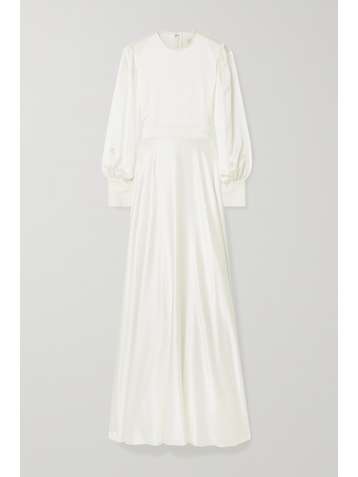 ROKSANDA Adyn tulle-trimmed silk-crepe gown