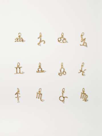 STONE AND STRAND Collier en or 14 carats (585/1000) et diamant Zodiac