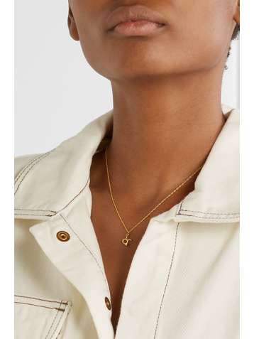STONE AND STRAND Collier en or 14 carats (585/1000) et diamant Zodiac