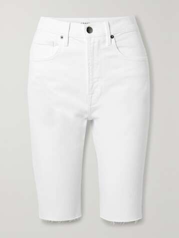 FRAME Le Vintage Bermuda frayed denim shorts