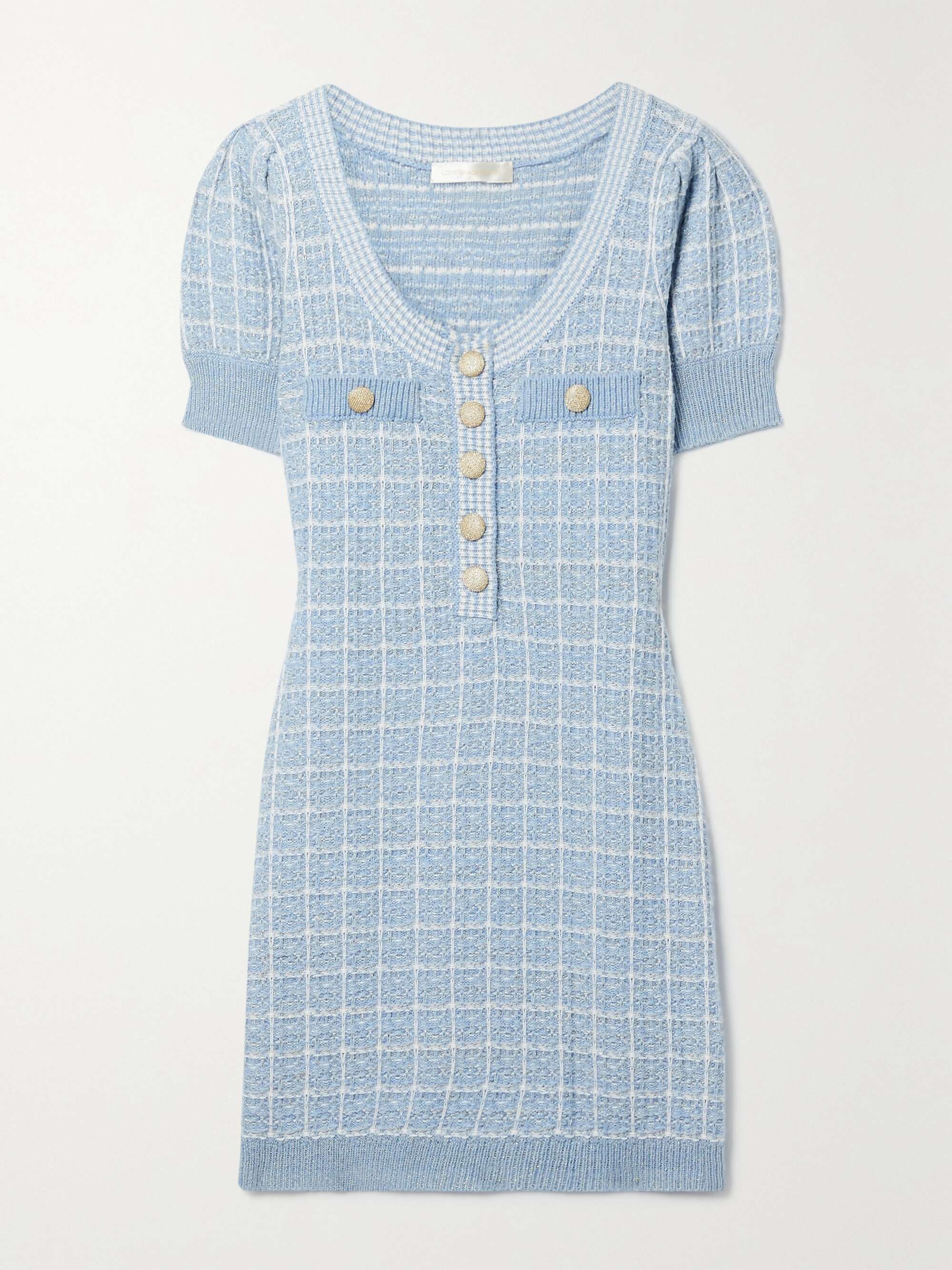 Sailor checked tweed mini dress