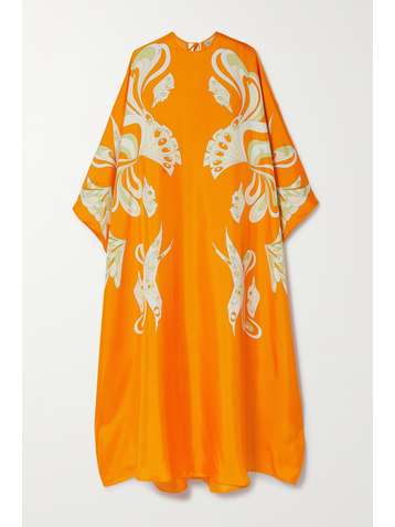EMILIO PUCCI Printed silk-twill kaftan
