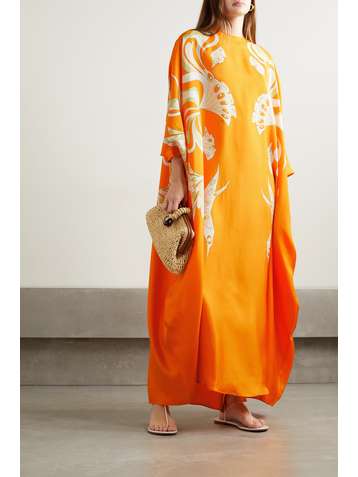 EMILIO PUCCI Printed silk-twill kaftan