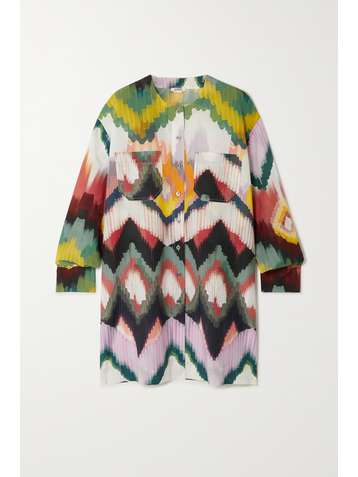 ERES Coquelicot printed cotton and silk-blend voile tunic
