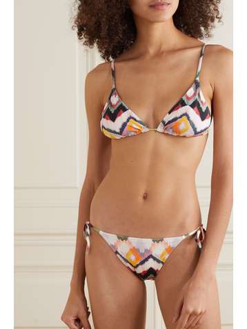 ERES Haut de bikini dos nu triangle imprimé Chardon