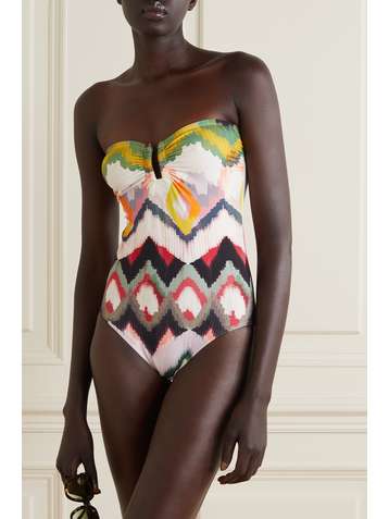 ERES Pirogue printed bandeau swimsuit