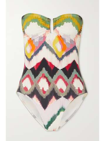 ERES Pirogue printed bandeau swimsuit