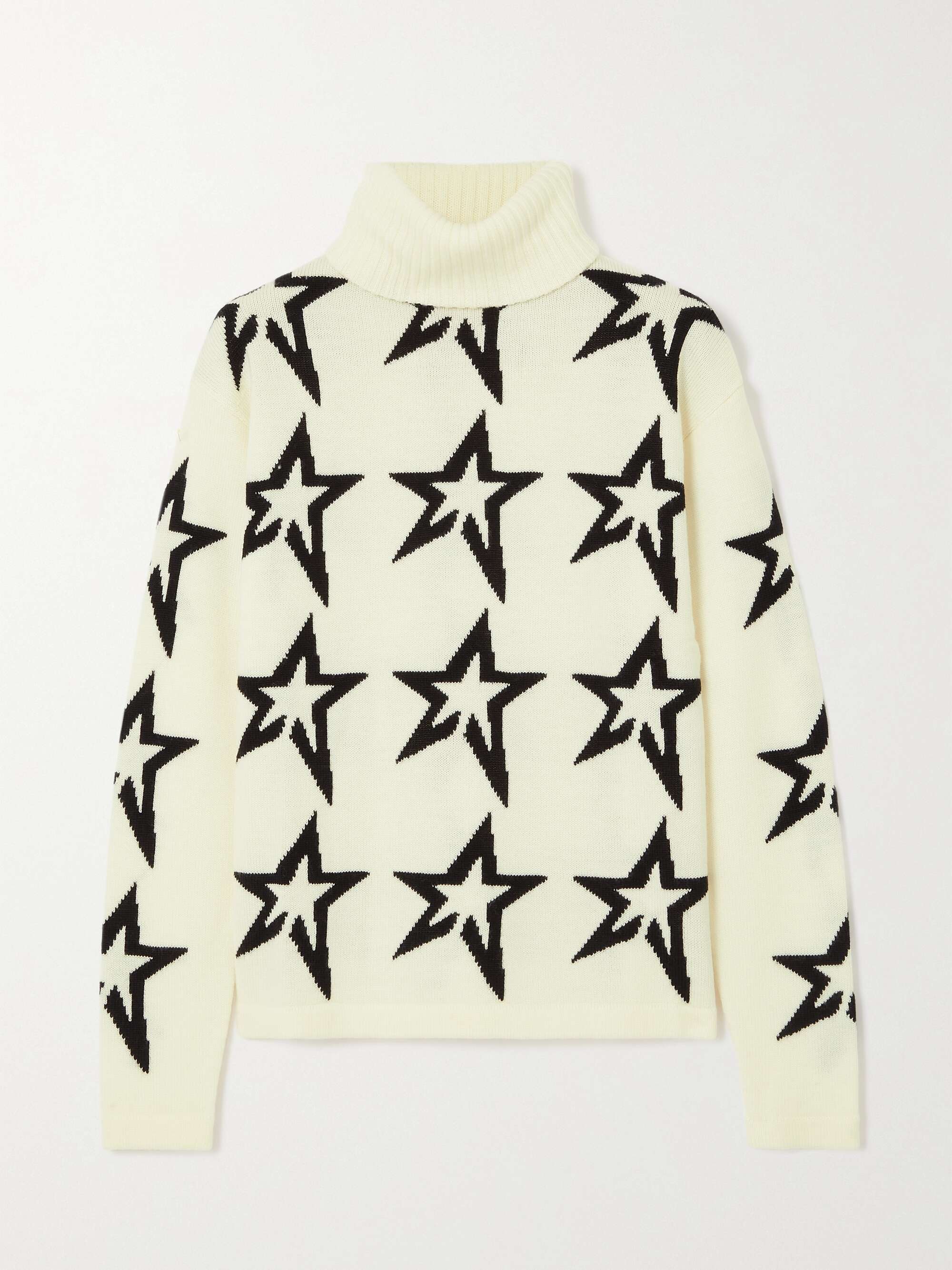 intarsia merino wool turtleneck sweater 