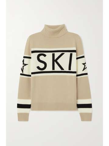 PERFECT MOMENT Schild intarsia merino wool turtleneck sweater