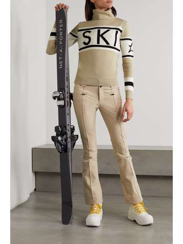 PERFECT MOMENT Schild intarsia merino wool turtleneck sweater