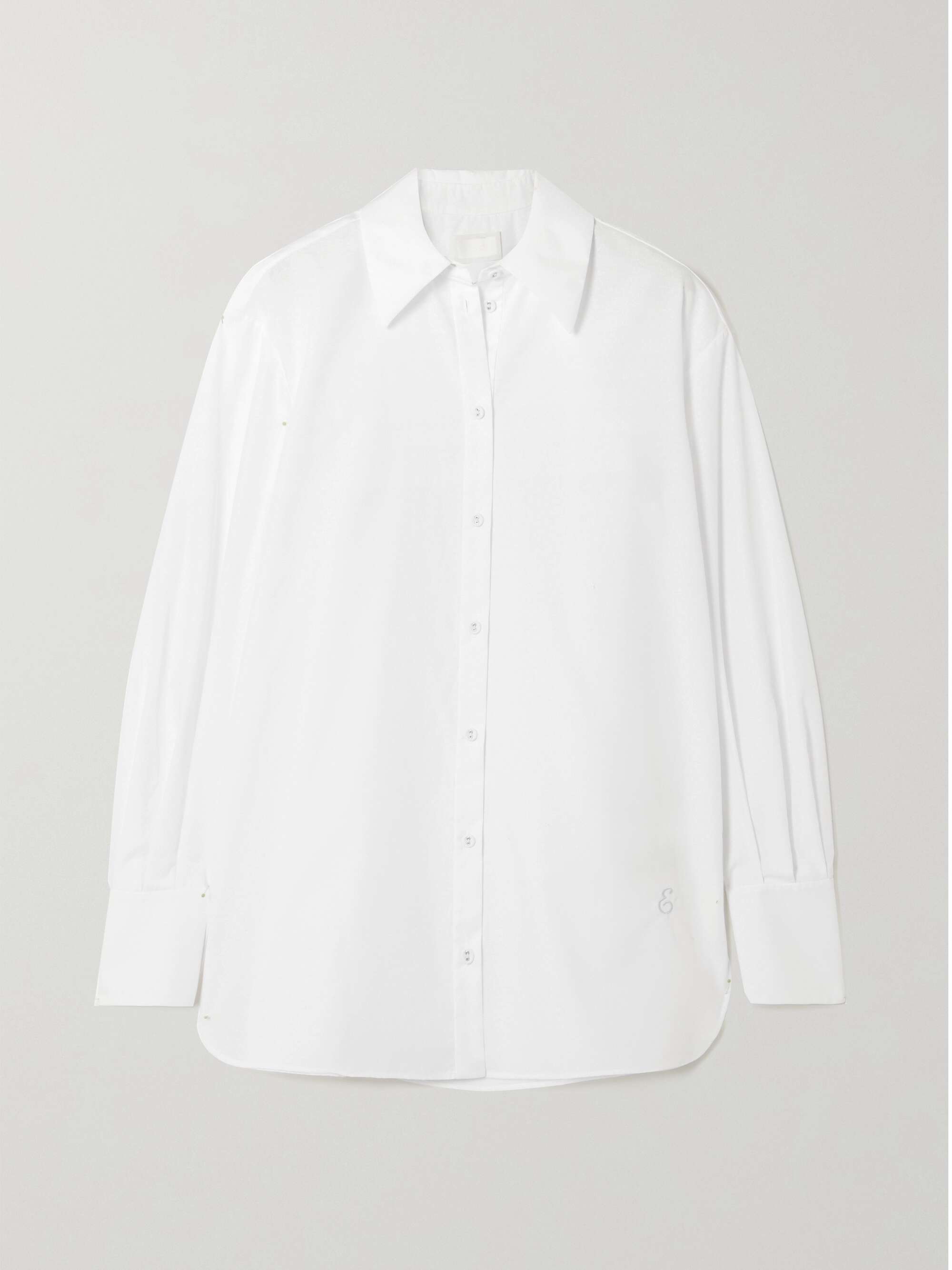 White The Boyfriend floral-jacquard 