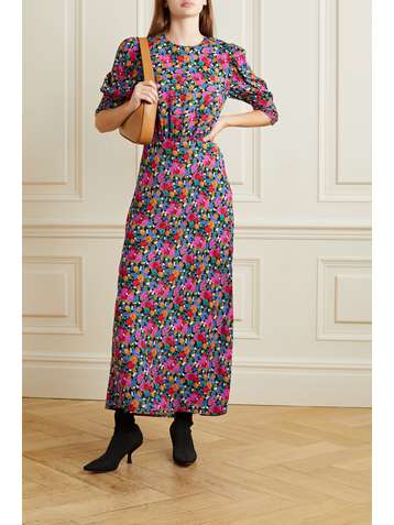 RIXO Lucile floral-print crepe de chine dress