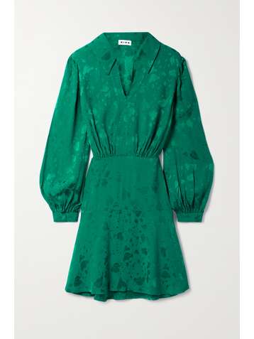 RIXO Indy satin-jacquard mini dress